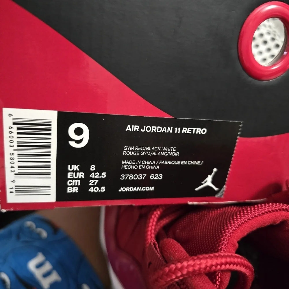 Nike Red and White High-Top Sneakers with Air Cushioning